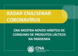 CNA mostra novos hábitos de consumo de produtos lácteos na pandemia